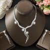 High-End Jewelry High-End Wedding Bridal Party Women'S Imitation Pearl Water Diamond Fringed Necklace Stud Earring Set