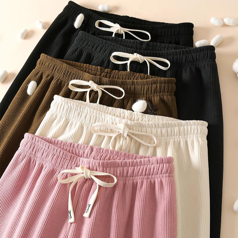 Butterfly Logo, High Waist, Loose and Flowing Figure, Casual and Loose Straight Tube, Slimming and Wide Leg Pants for Women