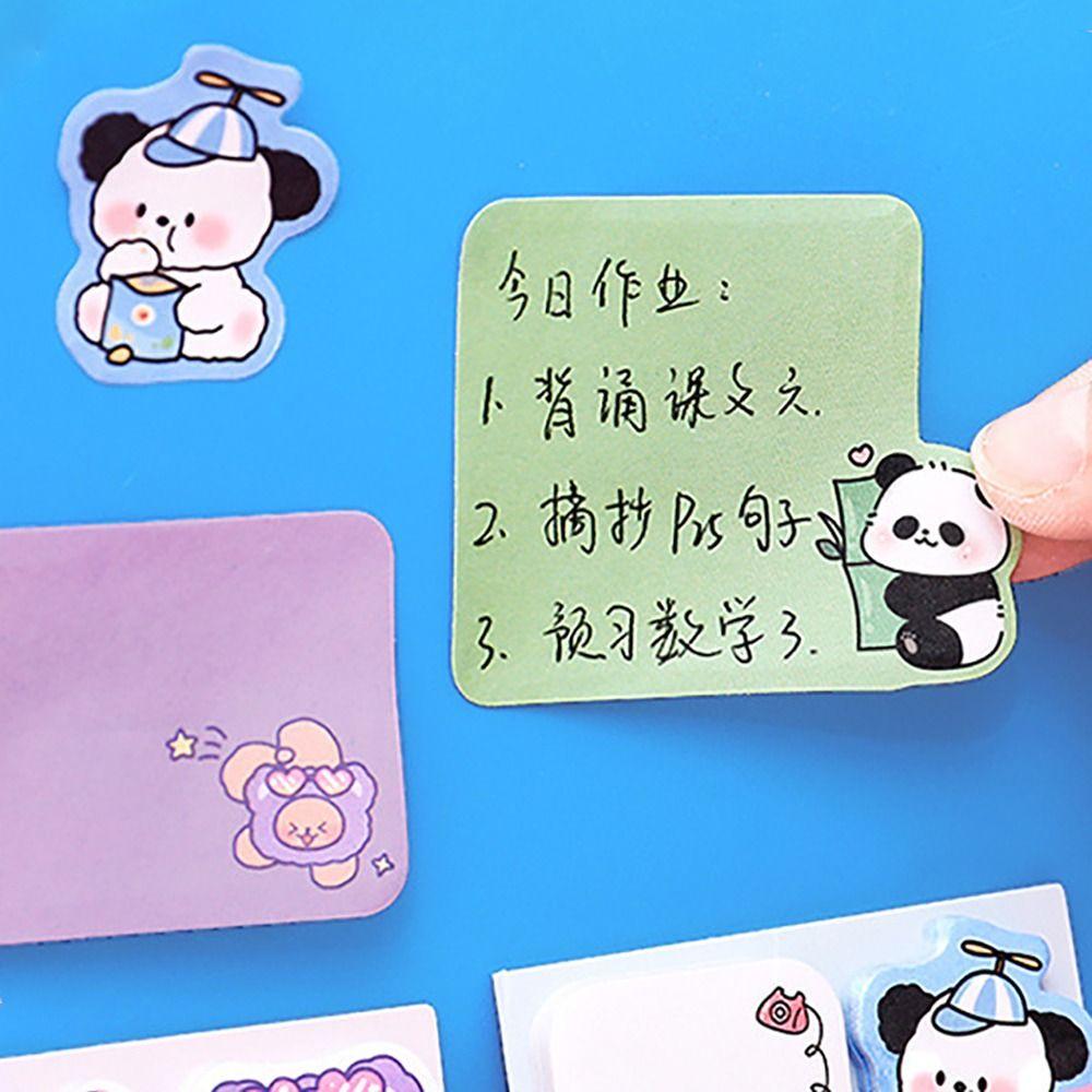 100Sheets Stationery Notepad Cartoon Animals Message Notes Cute Memo Pad
