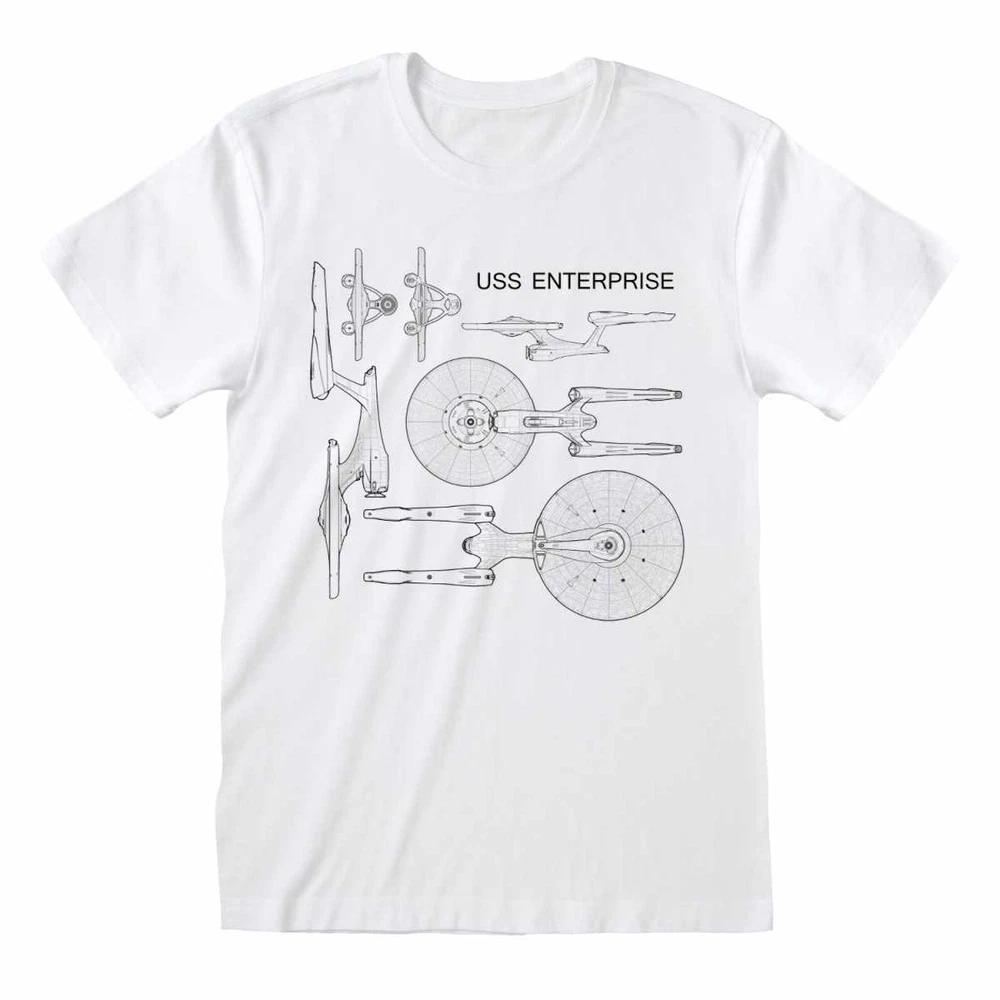Star Trek Enterprise Specs White TShirt M