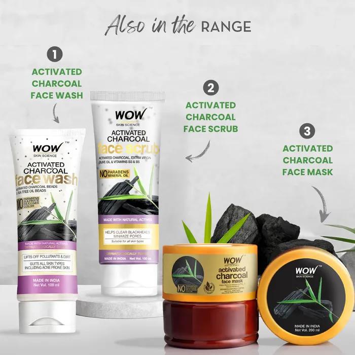 Wow Skin Science Activated Charcoal Peel Off Mask, 100ml
