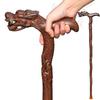 Hardwood Classic Wooden Walking Canes Handmade Walking Ergonomic Stick Dragon Canes  for Men Women