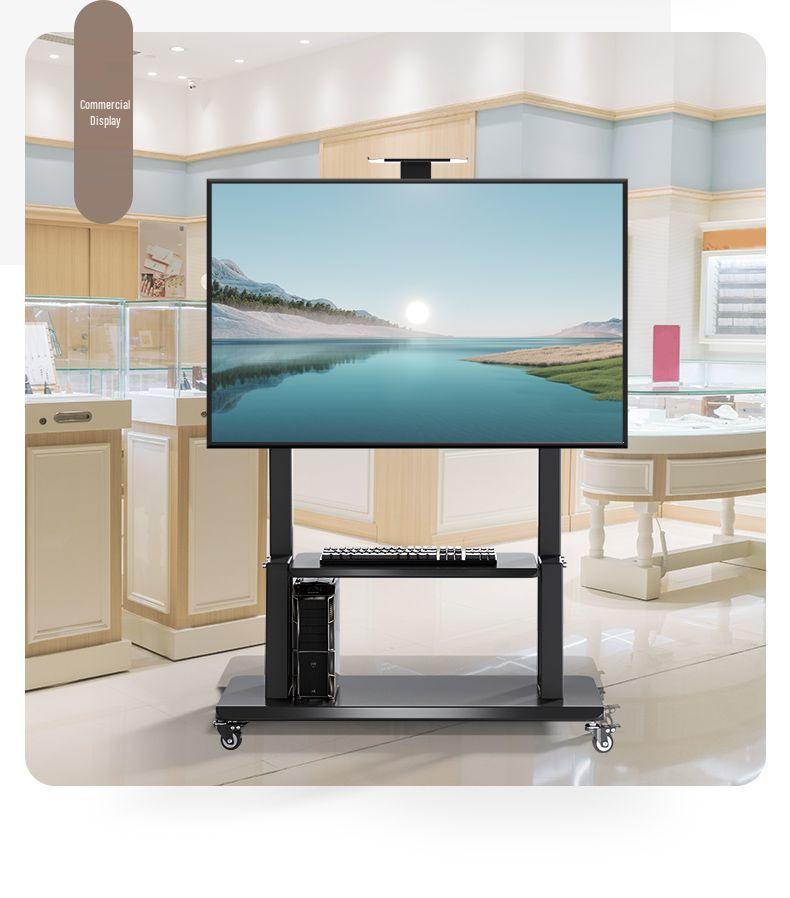 Floor-Standing TV Stand with Wheels for 55-120 Inch Screens