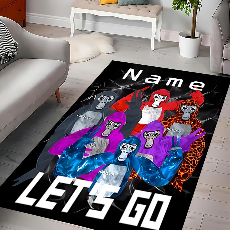 Custom personalization Gorilla Tag Area Rug - Perfect For Kitchen, Bathroom,Laundry Room Decor Large Size Available,Gift All Seasons