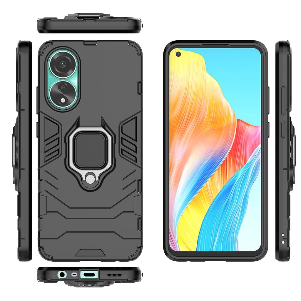 Protective Case for Oppo A78 4G,Shockproof TPU+PC Ring Holder Kickstand Phone Cover