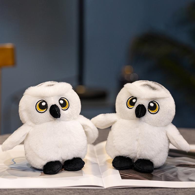 13cm Cartoon White Owl Plush Toys Soft Stuffed Animals Cute White Eagle Plushie Toys Kids Toys Home Decor Girls Birthday Gifts