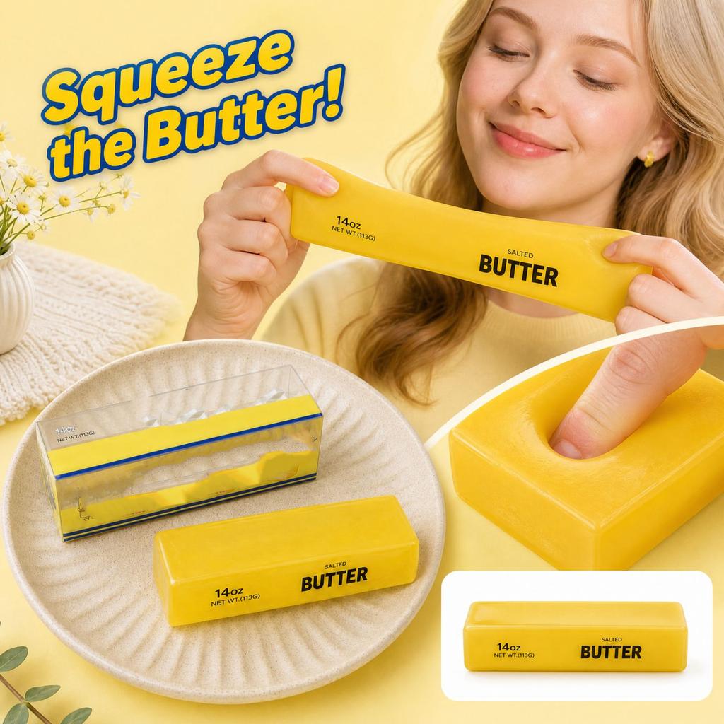 Butter Stick Shaped Toy with Box, Stress Toy for Kids and Adults