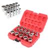 16pcs 12in DR. SAEMETRIC Spline Socket Set Mirror Nickel Finish 12?Corner Universal