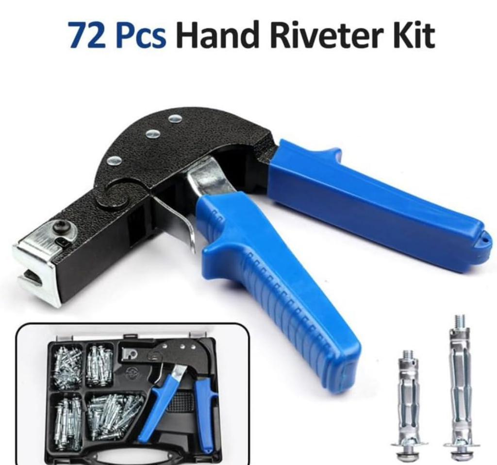 Wall Anchor Screws Gun Heavy Duty Metal Tool Hollow Wall Anchors Gun Plasterboard Fixing Gun Cheville with 72pcs Molly Bolt