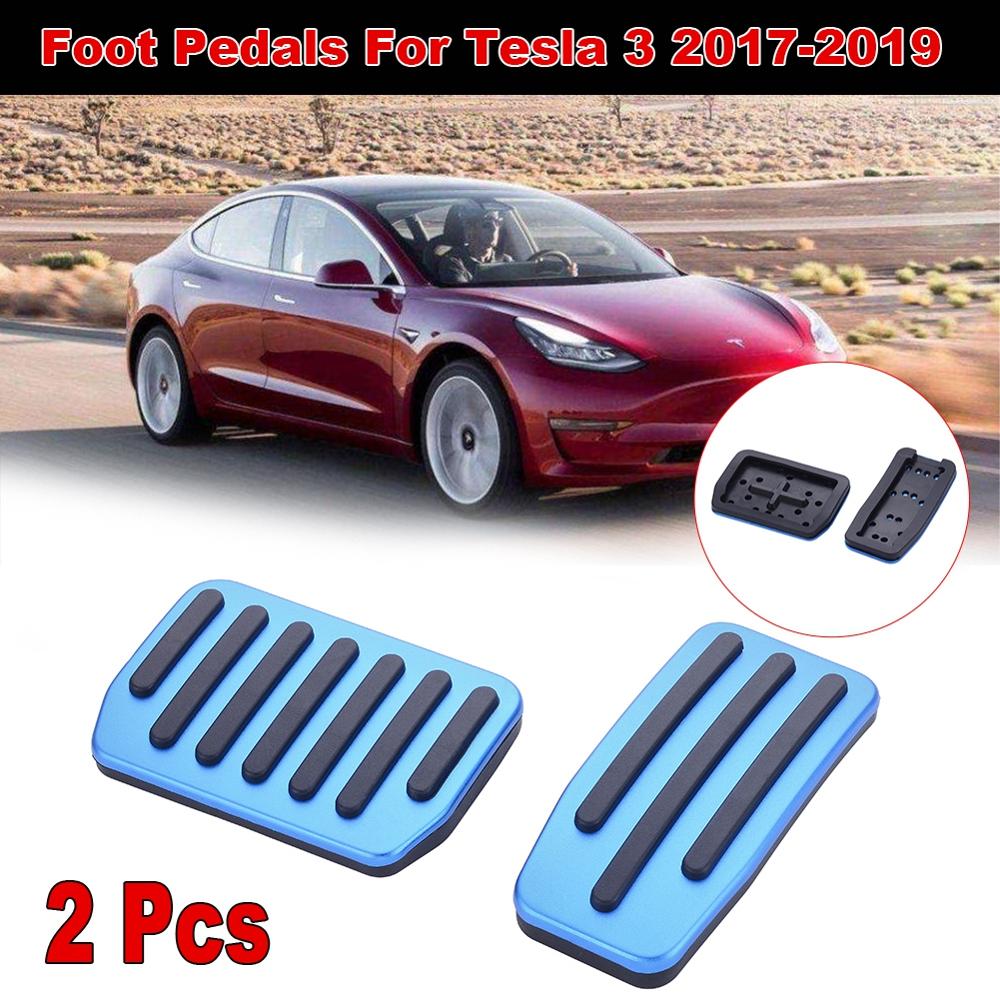 Footrest Plates Covers for Tesla Model 3 2017-2021, Electric Vehicle Pedal Protection Covers