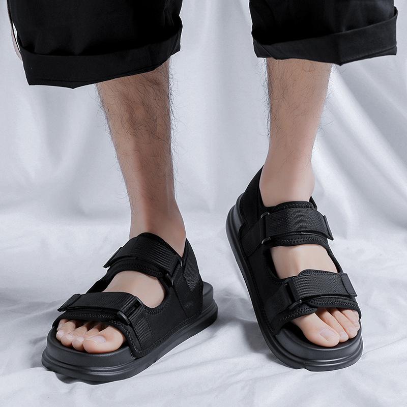 Men's Shoes 2025 Summer New Men's Beach Shoes Sandals Velcro Versatile Platform Casual Sports Wind 1502-R