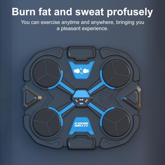 Máquina de Boxeo Musical Montada en la Pared Objetivo de Boxeo Compatible con Bluetooth con Modos de Contador de Golpes LED Entrenador Electrónico de Boxeo Ajustable Almohadilla de Golpeo