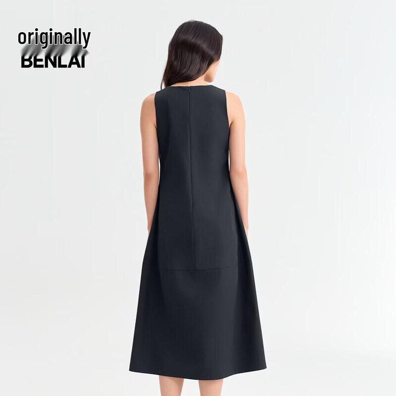 BENLAI Women's Sleeveless A-Line Midi Dress