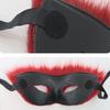 Long Furry Plush Cat Mask Animal Masquerade Mask Simple Half Face Mask  Male Female