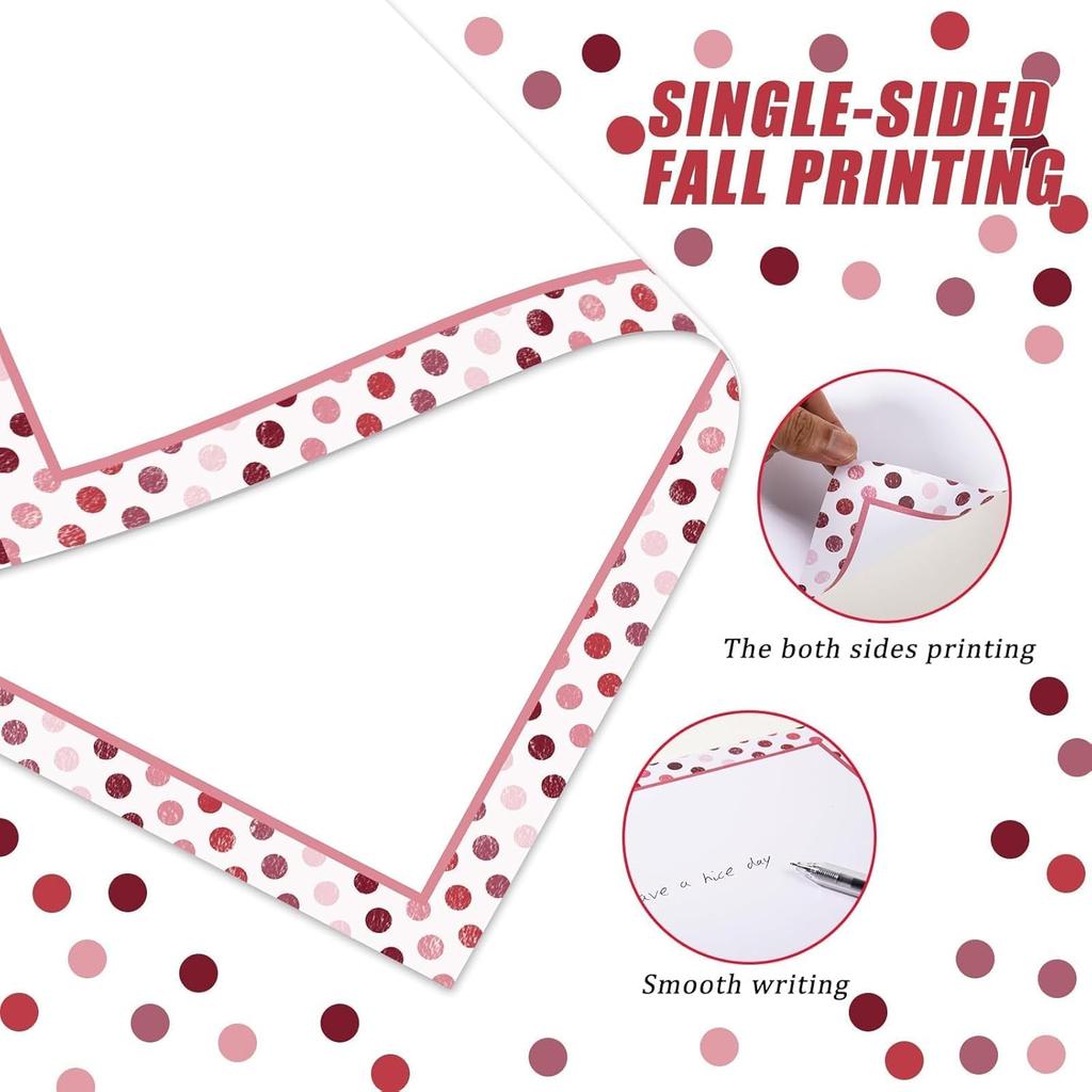 Stationery Paper,Love Heart Letterhead,Holiday Letters,Holiday Event Heart Stationery Paper For Writing Letters Office Invitations