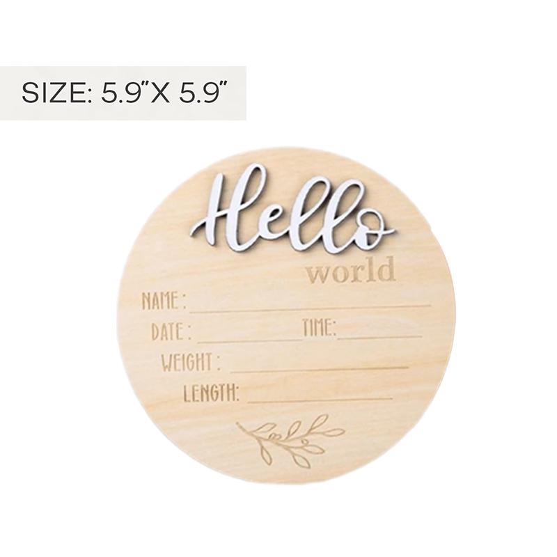 Gender Reveal Sign For Baby Birth: 3Pcs It'S A Boy Girl & Hello World Announcement Sign For Hospital - Wooden Newborn Welcome