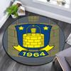 Brondby IF pattern round rug,Carpet Rug for Living Room Bedroom Playroom ,Non-slip Floor Mat,Holiday Gifts and Birthday Gifts.
