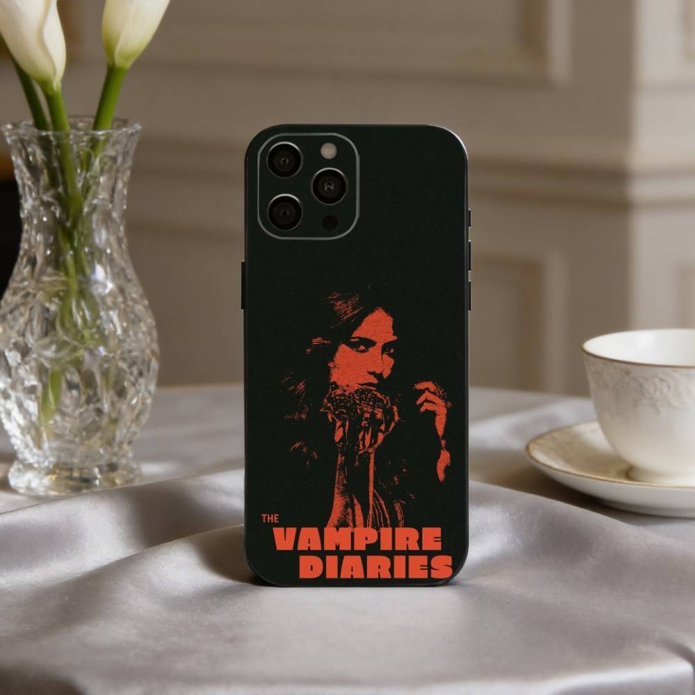 D-drama mysterious The V-Vampires D-Diaries Phone Case For iPhone 17pro, 16,15,14,13,12,11 X XR Plus,Others Soft Black Cover