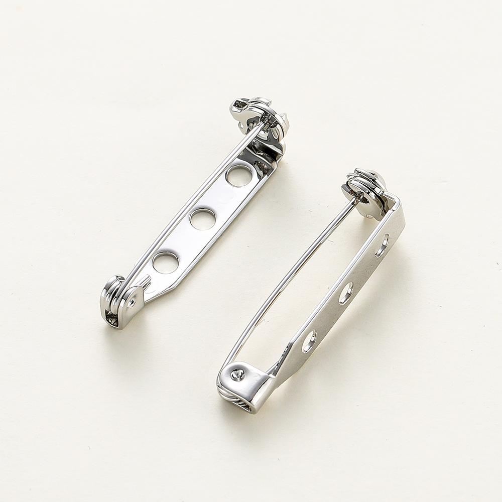 

6pcs/lot 14K 18K Gold Blank Brooch Base Pin Clips Pendants Safety Pin Clasp Fitting DIY Jewelry Crafts Handmade Supplies 4.7x18mm платиновий