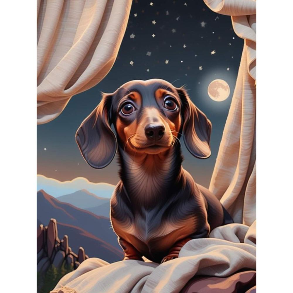 Dachshund 5D Diamond Painting Kits Cozy Cute Pet Dog Art Mosaic Portrait DIY Diamond Embroidery Room Christmas Home Decor Craft