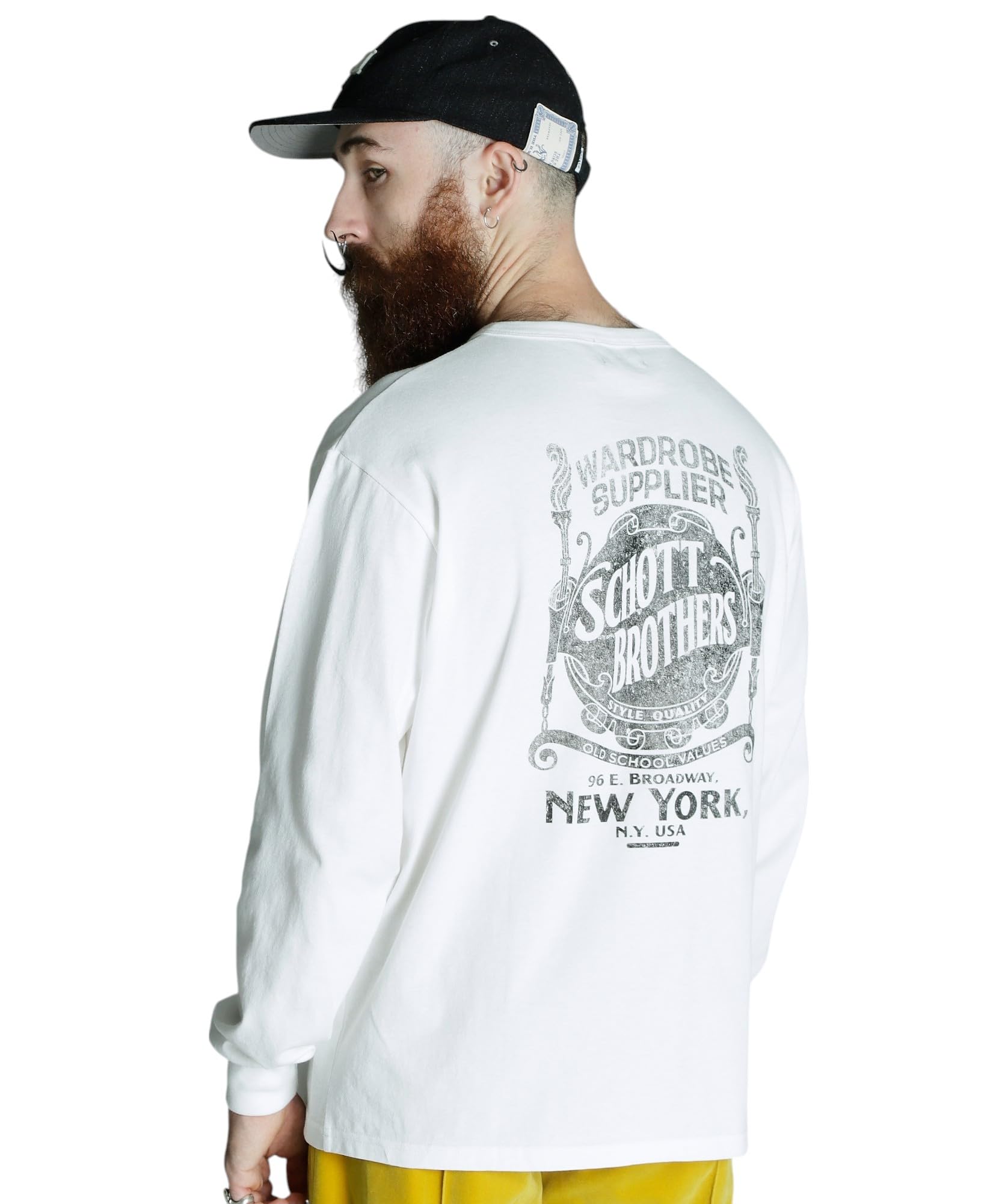 

Schott Henley LS T-Shirt, Wardrobe Supplier, Men s, Size 2XL, 030, White, 782-5130004