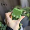 Decorative Resin Ornaments Cube Frog Desktop Ornament, Square Figurine for Home Office Tabletop Art Pieces Desk Shelf Decoration, Funny Statue