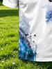 Men'S Summer Polo Shirt, Breathable Short Sleeves, Versatile Business Casual Top with a Gradient Ink Wolf Head Print, Casual Collar Wild Style Shirt