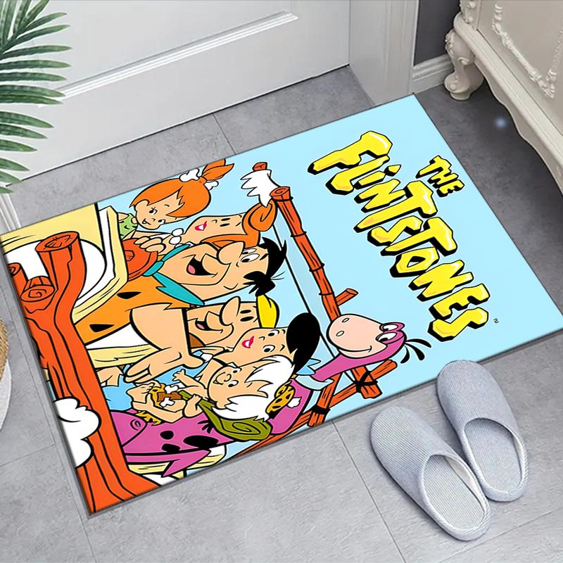 1pc Flintstone Design Area Rug - Non-Slip, Soft & Cozy Floor Mat for Living Room, Bedroom, Office - Indoor/Outdoor Decorative Carpet
