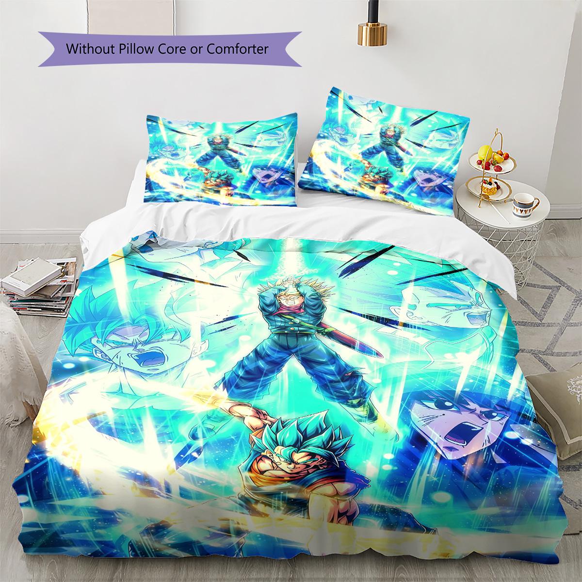 

Dragon Ball King Size Bedding Set Soft Breathable Duvet Cover Lightweight for Bedroom 135x200cm