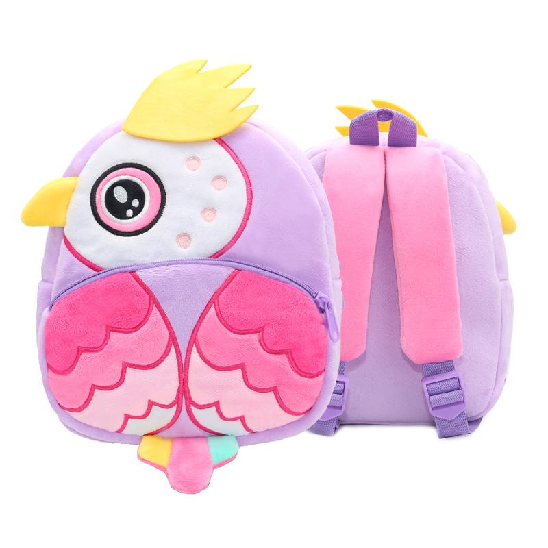 Cute Children School Bags 3D Cartoon Animal Plush Kids Backpack Kindergarten Boys Girls Schoolbags Mini Small Backpack