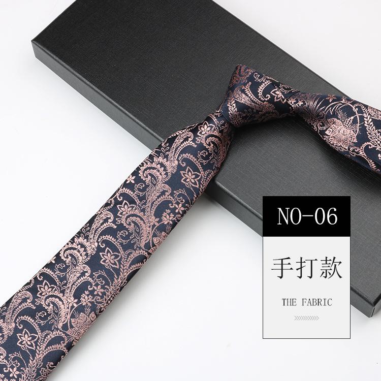 Tie Men'S Cashew Pattern Jacquard High-End National Style Retro Narrow 7Cm Hand-Tied Business Dress Tie