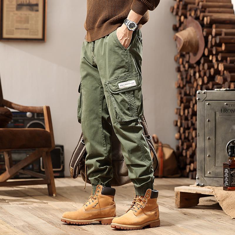 Retro Casual Loose Cuff Pants - Men’s Fashionable, All-Match Overalls