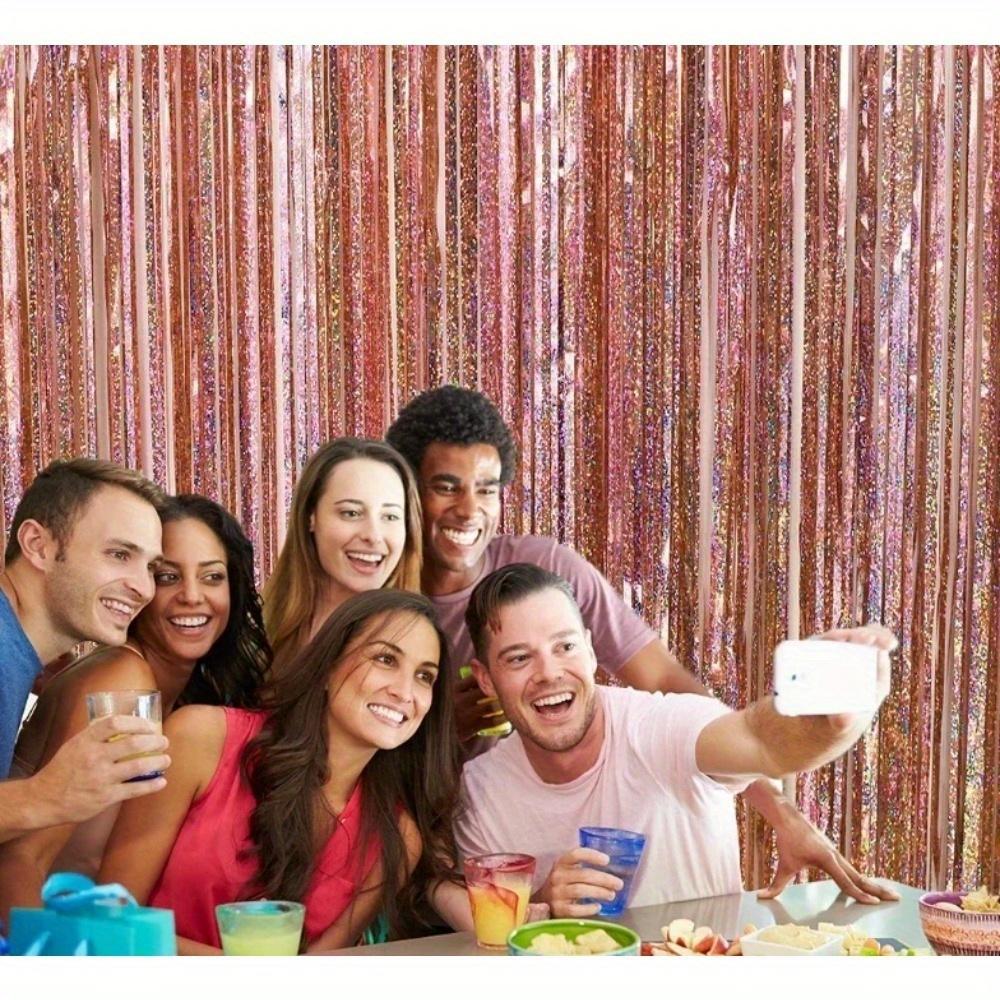 2Packs Laser Rain Curtain Wedding Birthday Party Decoration Stage Fringed Rain Curtain Arrangement Rain Curtain