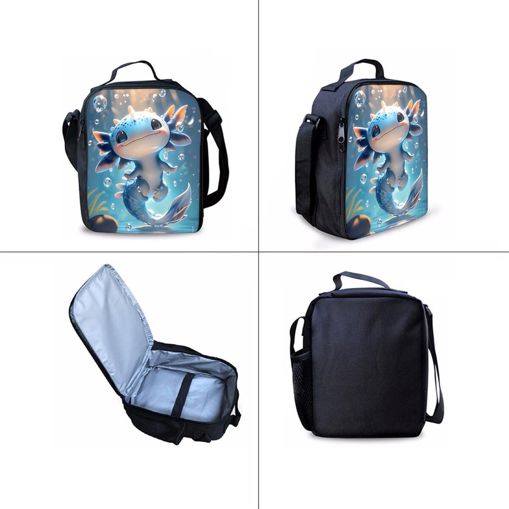 Football Print Three Piece Rucksacks Set for Boys Plus Girls Best Gifts 2D Flat Animated School Carrier for Children