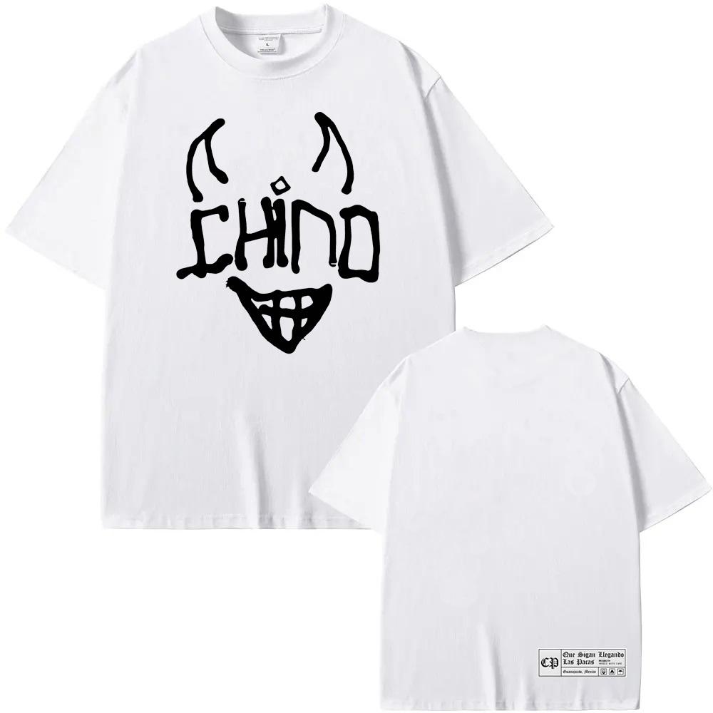 Chino Pacas - DEVIL TEE Grafický potisk Hip Hop Vintage Tričko Léto Krátký rukáv Harajuku Tričko 100% Bavlna