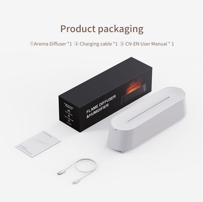 New Flame Ultrasonic Air Diffuser with Remote Control Cool Mist Maker 3D Simulation Air Humidifiers Aroma Essential Oil Diffuser