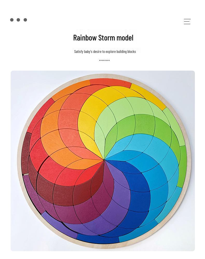 Rainbow Geometric Shape Blocks Puzzle for Early Learning