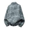Large Size Denim Jacket Men's Loose Plus Fat Plus Larger Tie-dye Camouflage Jacket Autumn and Winter New Top