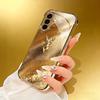Geometrisches Hirschkopfmuster Glas Handyhülle geeignet für Samsung Galaxy S26 S25 S24 S22 S21 S20 FE/Ultra/Plus Anti-Drop-Hülle