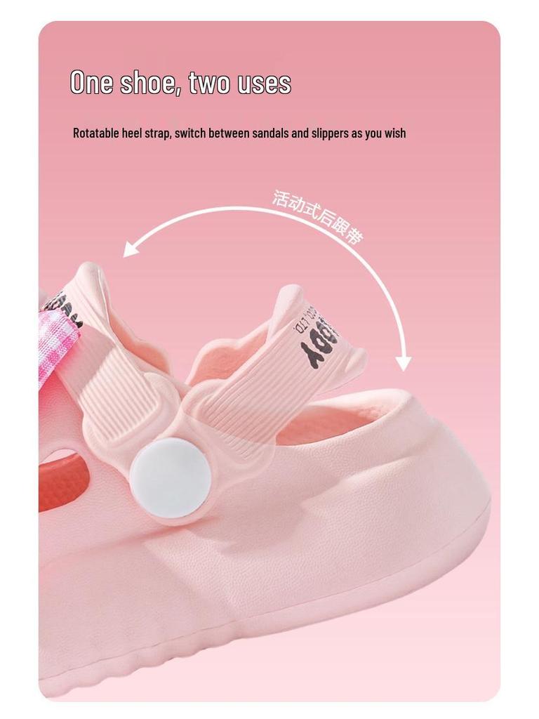 Sanrio Girls' Summer Slippers: Non-Slip, Closed-Toe Clogs & Sandals for Indoor/Outdoor Use