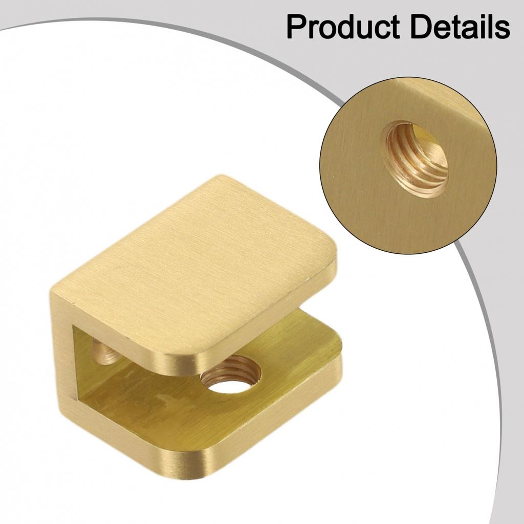 Easy Installation Bathroom Shelf Support Brass Glass Clamp