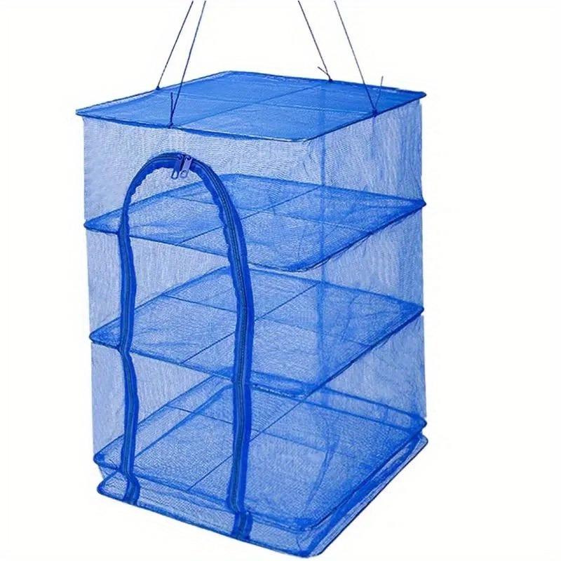 2pcs Foldable Drying Net Anti Fly Cage Fish Drying Mesh Vegetable Herb Fishing Net Storage Cage for Outdoor Drying