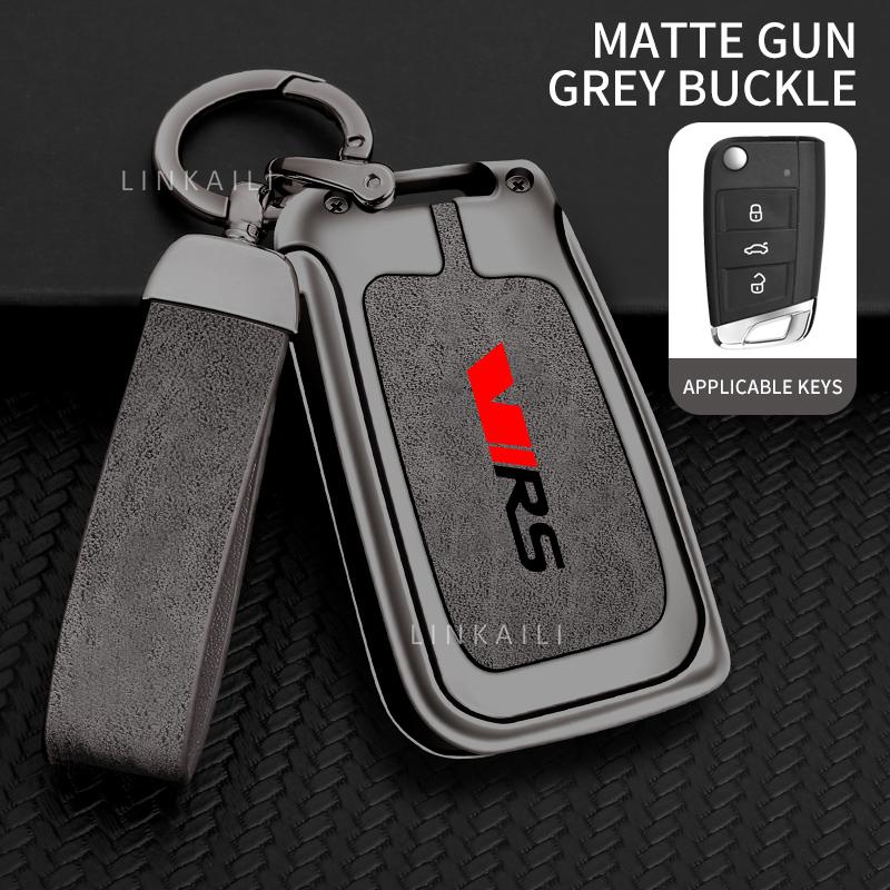 AAAJH1 Suitable for Skoda VIRS Scala Roomster Citigo Kodiaq Fabia Rapid Superb Zinc Alloy High-end Leather Car Key Chain Accessories