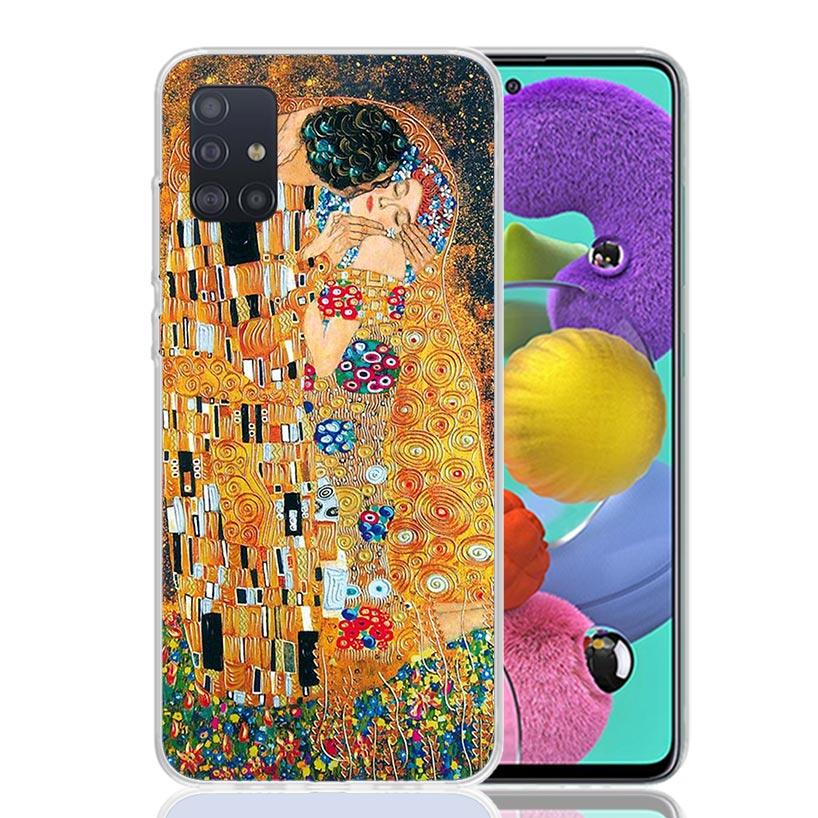 Kiss by Gustav Klimt Desig For Samsung Galaxy A52S A42 A32 A22 A12 A02S A51 A50S Phone Case A41 A31 A21S A30S A20S A20E A70 A71