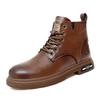 Luxury Men Ankle Boots Retro British High-top Men Boots Fashion High Quality Leather Shoes 2025 New Outdoor Men Motorcycle Boots