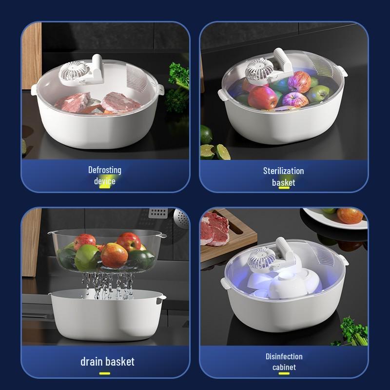 

Интеллектуальная кухонная овощная размораживатель и корзина для мытья Ask customer service