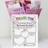 Teacher Thank You Cards Coloring Posters Handmade Teacher Appreciation Card For Student Child Classroom Party Supplies
