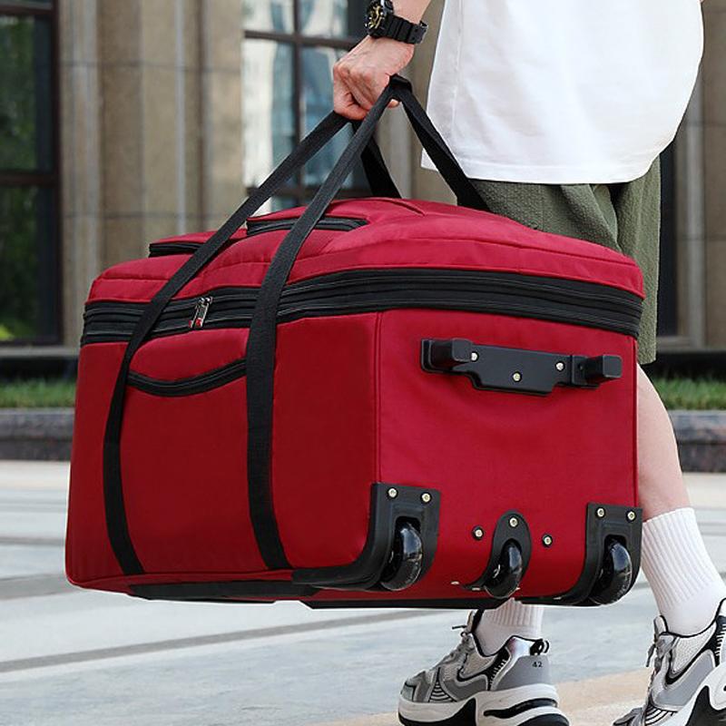 Wheel Bag Large-capacity Oxford Cloth Trolley Travel Bag for Men Women Going Out To Work Storage Folding Luggage Bag Checked Luggage Bag