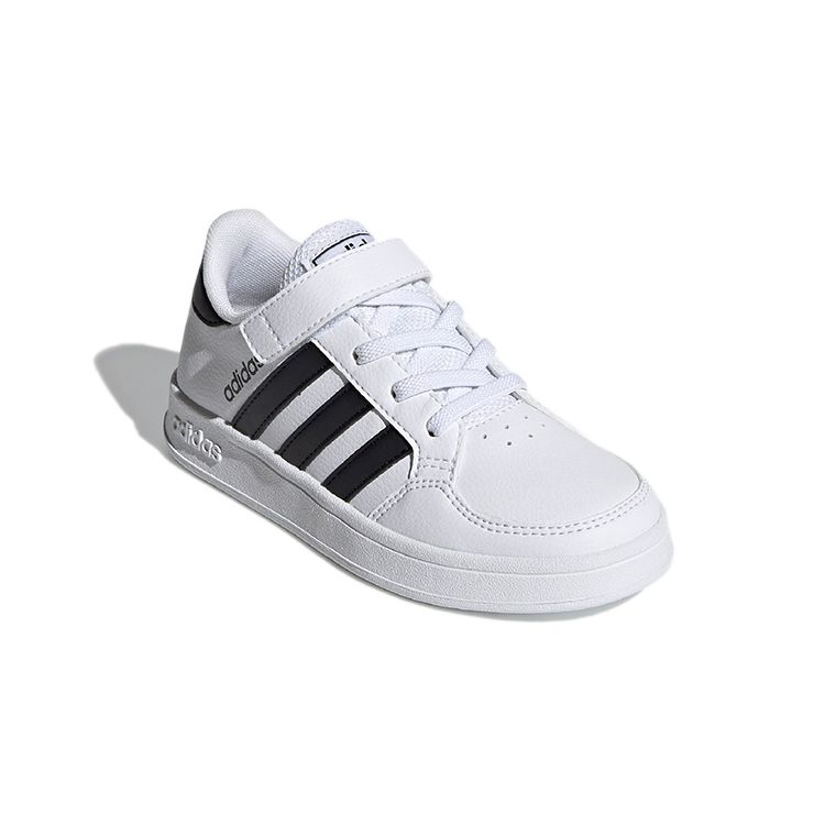 Adidas Neo Breaknet Simple Comfortable Durable Low-Top Kids Skate Shoes Kids Sneakers White Black FZ0106