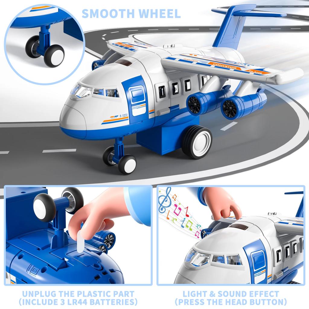 Airplane Model Car Aircraft Rail tracks car Miniature Planes Children's Toys indoor Games Vehicle Toy Christmas for Boys Girls